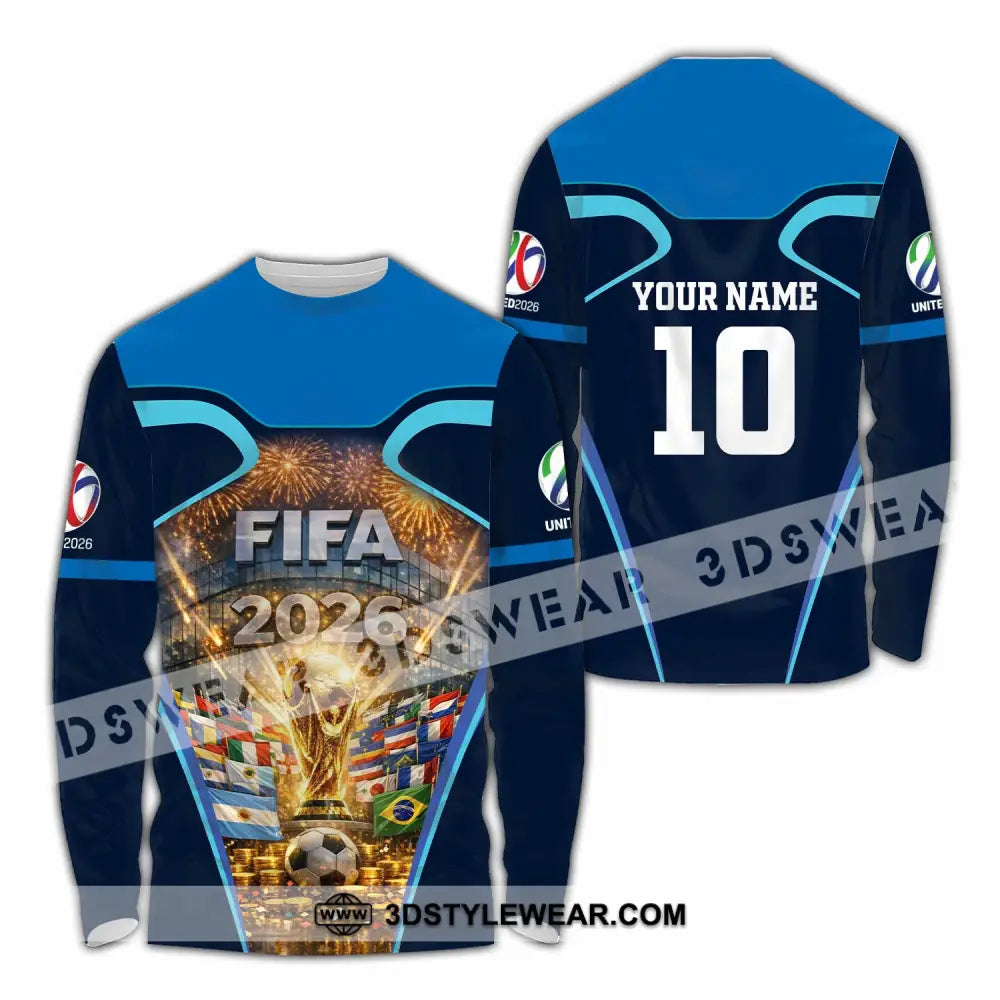 Unisex Shirt - Custom Fifa World Cup 2026 3D Shirt Long Sleeve Shirt / S T-shirt