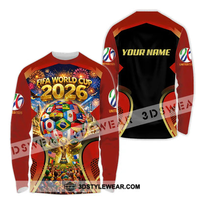 Unisex Shirt - Custom FIFA World Cup 2026 3D Shirt Long Sleeve Shirt / S T-shirt