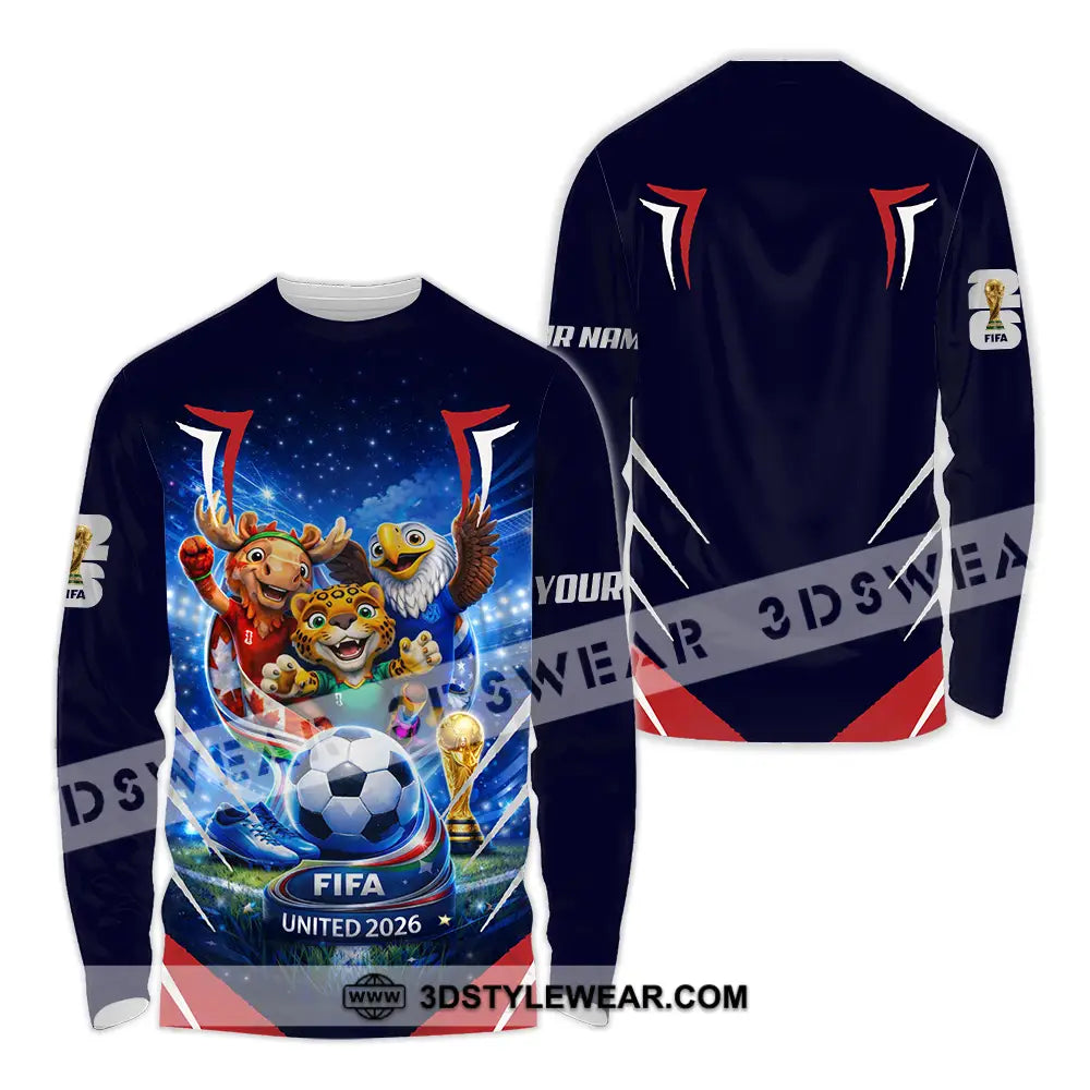 Unisex Shirt - Custom FIFA World Cup 2026 3D Shirt Long Sleeve Shirt / S T-shirt