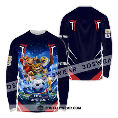 Unisex Shirt - Custom FIFA World Cup 2026 3D Shirt Long Sleeve Shirt / S T-shirt