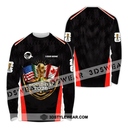 Unisex Shirt - Custom FIFA World Cup 2026 3D Shirt Long Sleeve Shirt / S T-shirt