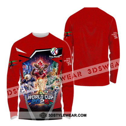 Unisex Shirt - Custom Fifa World Cup 2026 3D Shirt - Long Sleeve Shirt / S - T-shirt