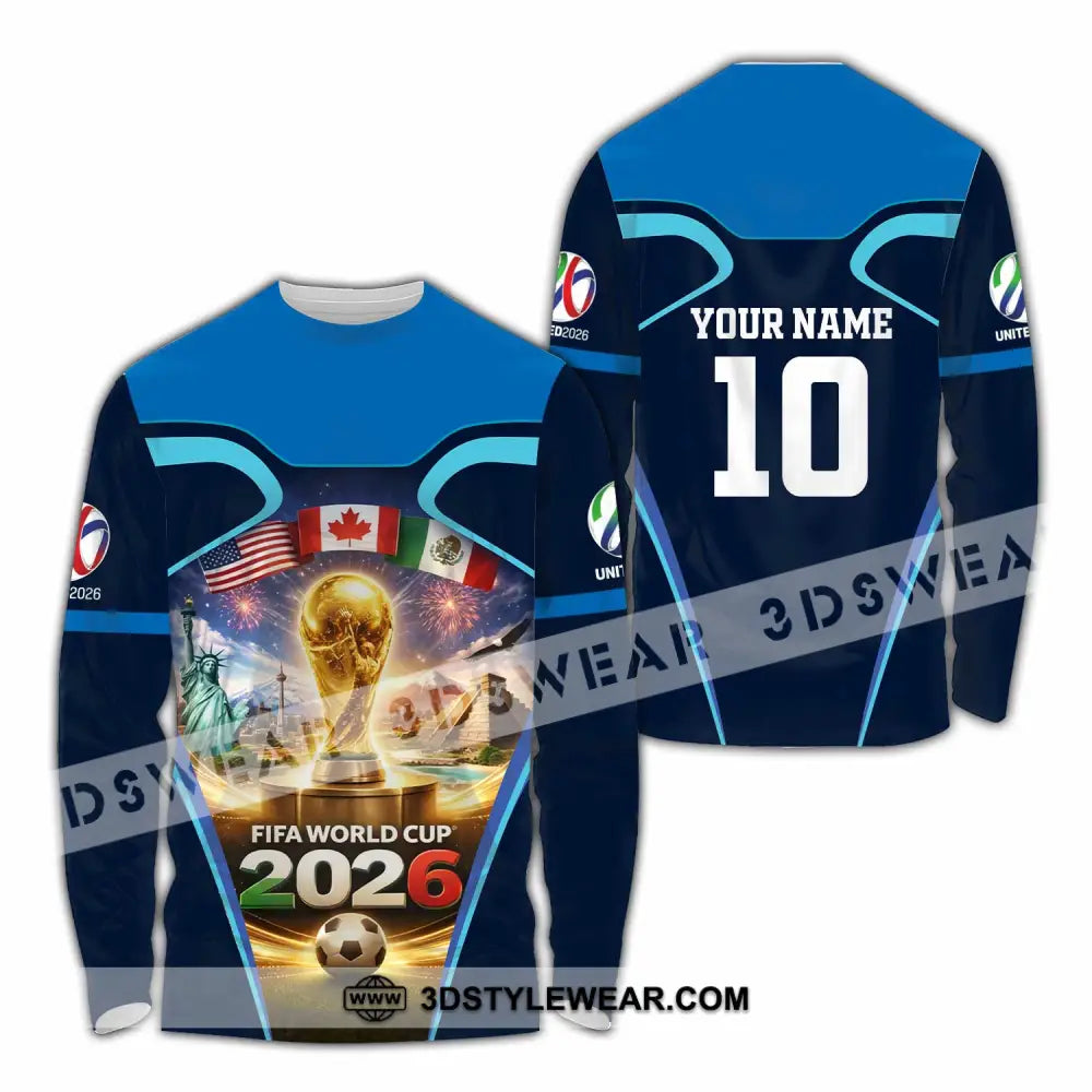 Unisex Shirt - Custom Fifa World Cup 2026 3D Shirt Long Sleeve Shirt / S T-shirt
