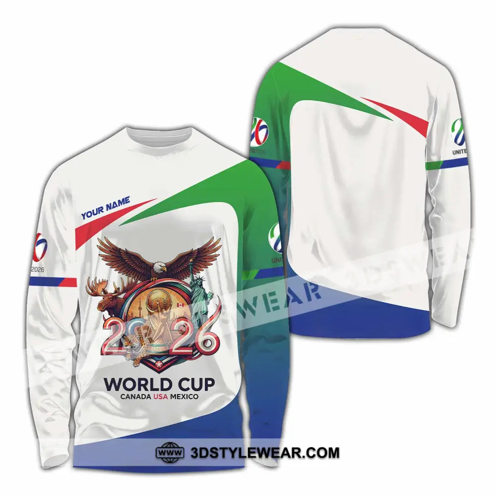 Unisex Shirt - Custom Fifa World Cup 2026 3D Shirt Long Sleeve Shirt / S T-shirt