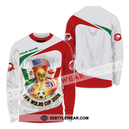 Unisex Shirt - Custom FIFA World Cup 2026 3D Shirt Long Sleeve Shirt / S T-shirt