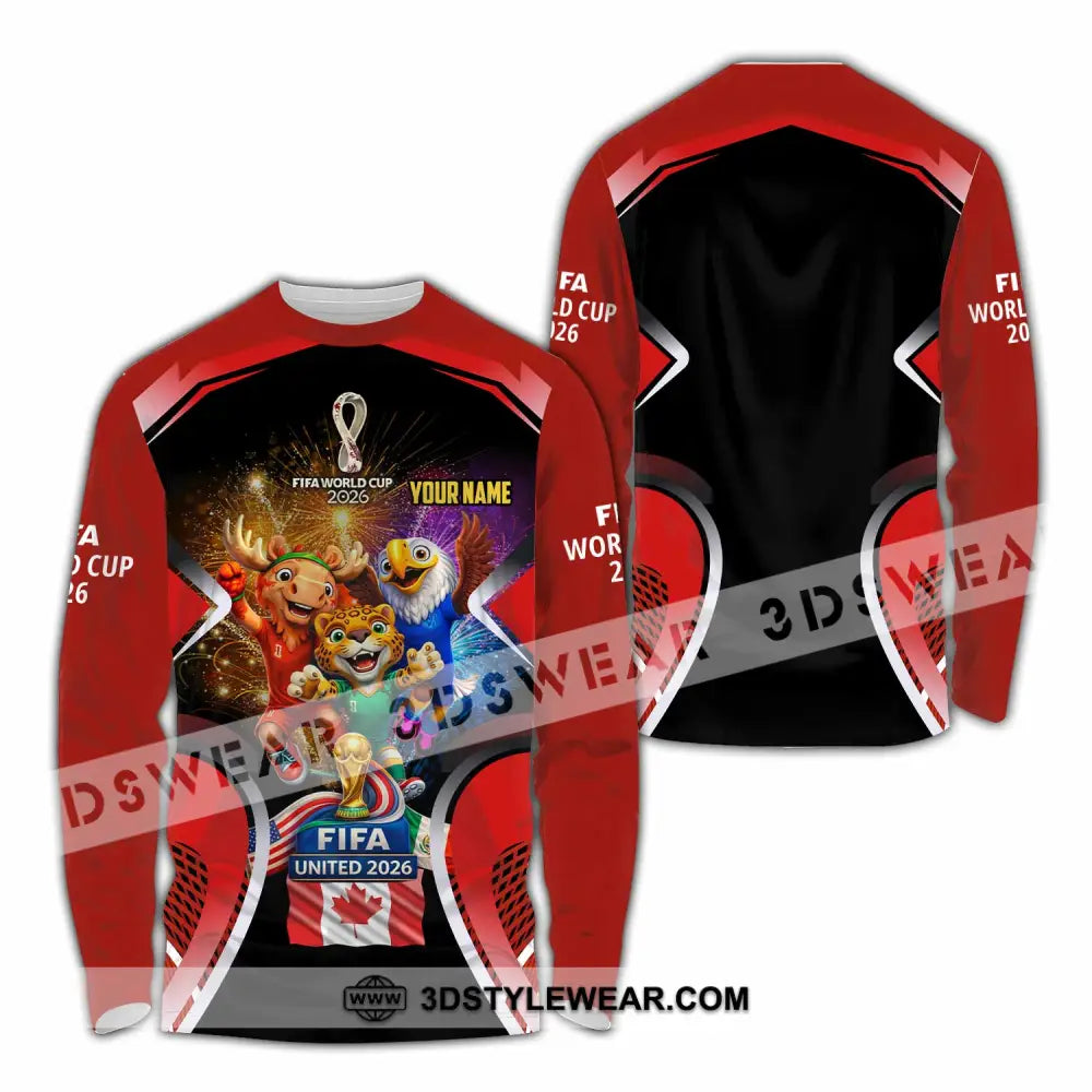 Unisex Shirt - Custom Fifa World Cup 2026 3D Shirt - Long Sleeve Shirt / S - T-shirt