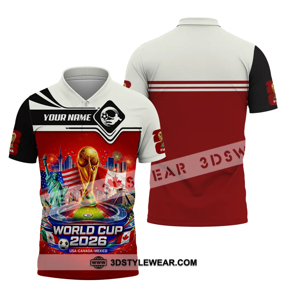 Unisex Shirt - Custom FIFA World Cup 2026 3D Shirt Polo Shirt / S T-shirt