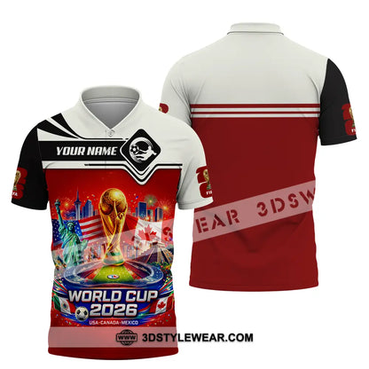 Unisex Shirt - Custom FIFA World Cup 2026 3D Shirt Polo Shirt / S T-shirt