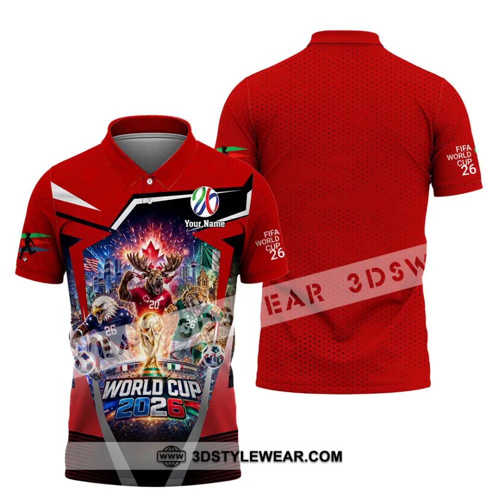 Unisex Shirt - Custom Fifa World Cup 2026 3D Shirt - Polo Shirt / S - T-shirt
