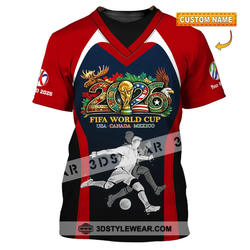 Unisex Shirt - Custom Fifa World Cup 2026 3D Shirt - T-shirt