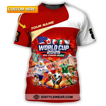 Unisex Shirt - Custom FIFA World Cup 2026 3D Shirt T-shirt