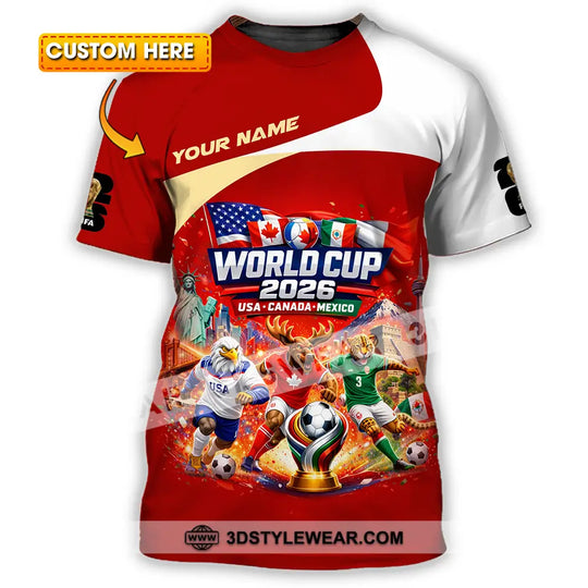 Unisex Shirt - Custom FIFA World Cup 2026 3D Shirt style option 1