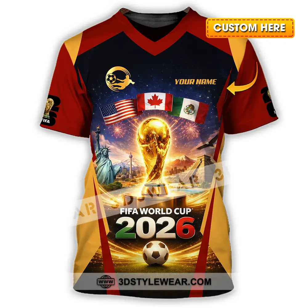Unisex Shirt - Custom Fifa World Cup 2026 3D Shirt T-shirt
