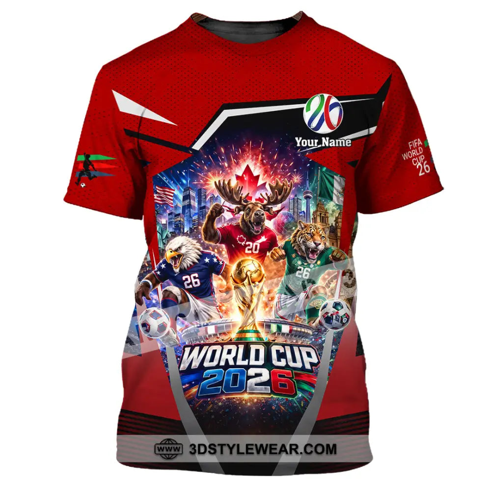 Unisex Shirt - Custom Fifa World Cup 2026 3D Shirt - T-Shirt / S - T-shirt