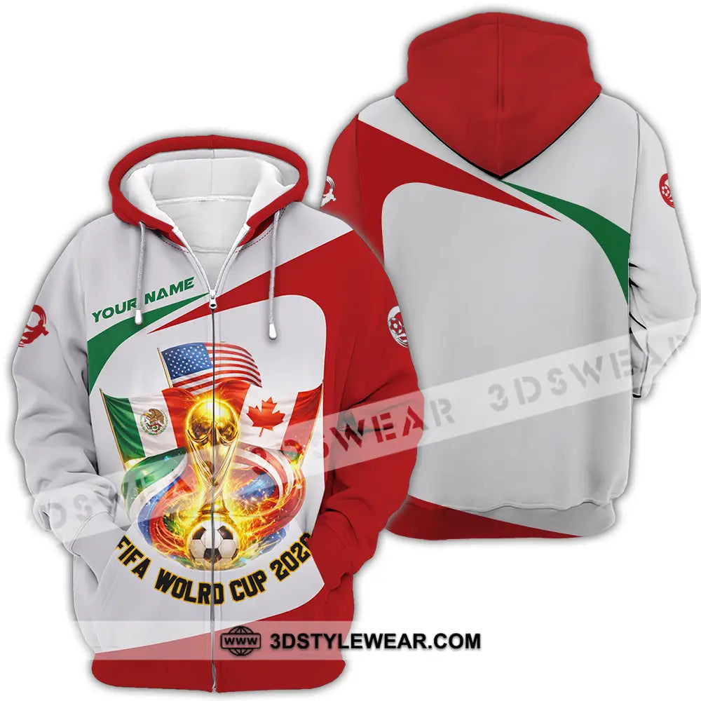 Unisex Shirt - Custom FIFA World Cup 2026 3D Shirt Zipper Hoodie / S T-shirt