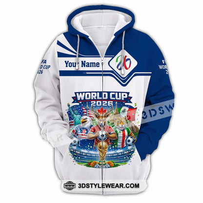 Unisex Shirt - Custom FIFA World Cup 2026 3D Shirt Zipper Hoodie / S T-shirt