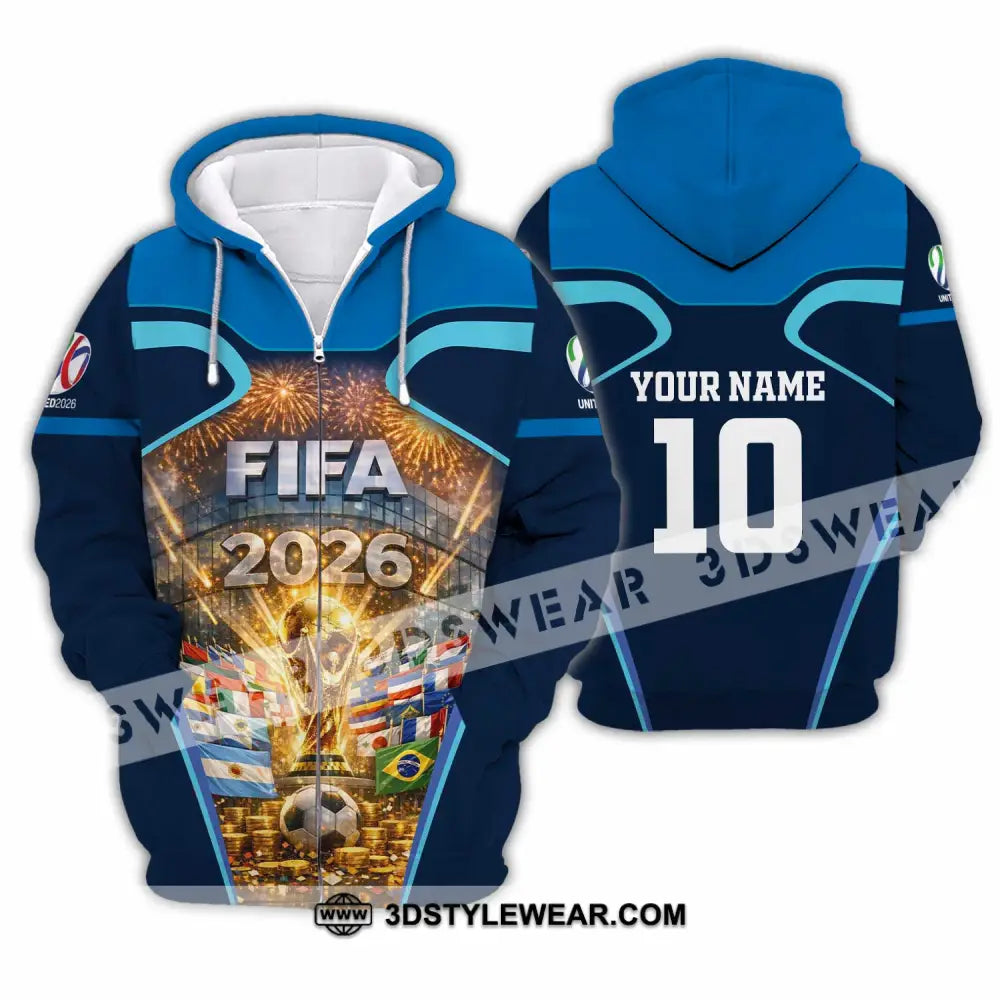 Unisex Shirt - Custom Fifa World Cup 2026 3D Shirt Zipper Hoodie / S T-shirt