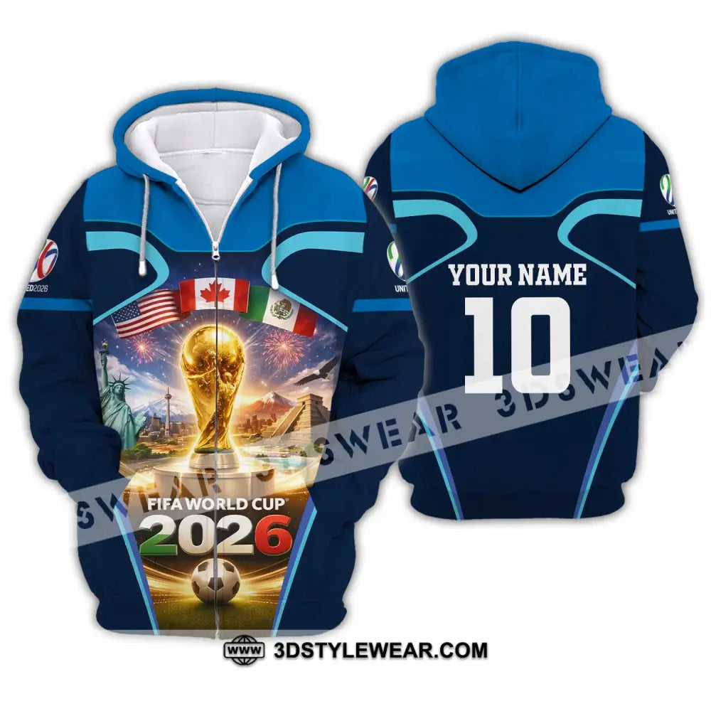 Unisex Shirt - Custom Fifa World Cup 2026 3D Shirt Zipper Hoodie / S T-shirt