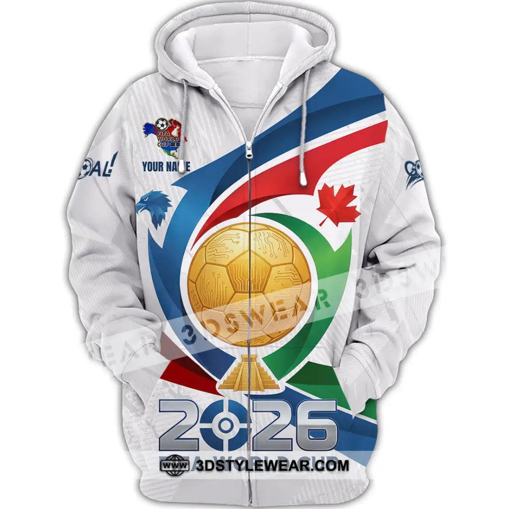 Unisex Shirt - Custom FIFA World Cup 2026 3D Shirt Zipper Hoodie / S T-shirt