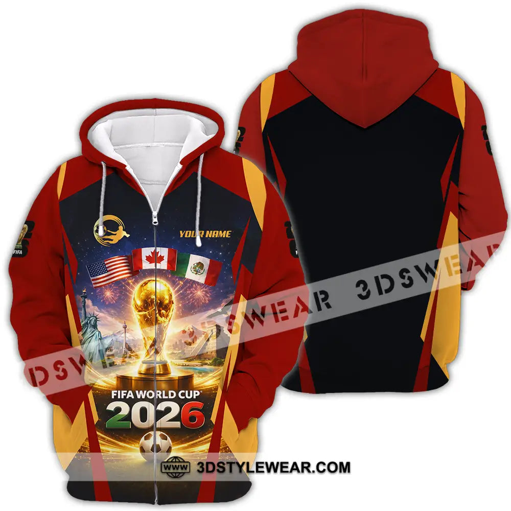 Unisex Shirt - Custom Fifa World Cup 2026 3D Shirt Zipper Hoodie / S T-shirt