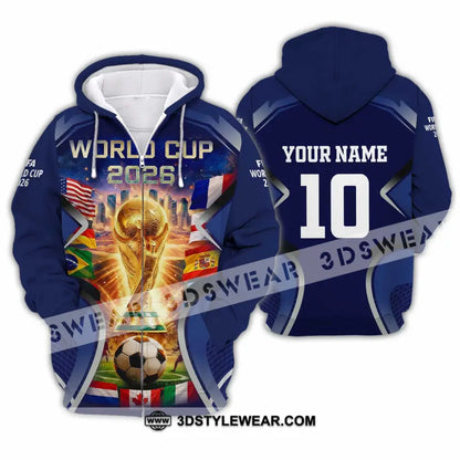Unisex Shirt - Custom FIFA World Cup 2026 3D Shirt Zipper Hoodie / S T-shirt