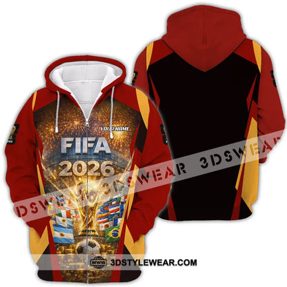 Unisex Shirt - Custom FIFA World Cup 2026 3D Shirt Zipper Hoodie / S T-shirt
