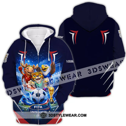 Unisex Shirt - Custom FIFA World Cup 2026 3D Shirt Zipper Hoodie / S T-shirt
