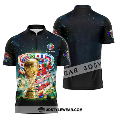 Unisex Shirt - Custom FIFA World Cup 2026 3D Shirt Zipper Polo Shirt / S T-shirt
