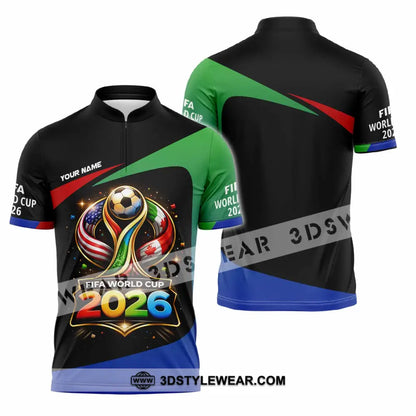 Unisex Shirt - Custom Fifa World Cup 2026 3D Shirt - Zipper Polo Shirt / S - T-shirt