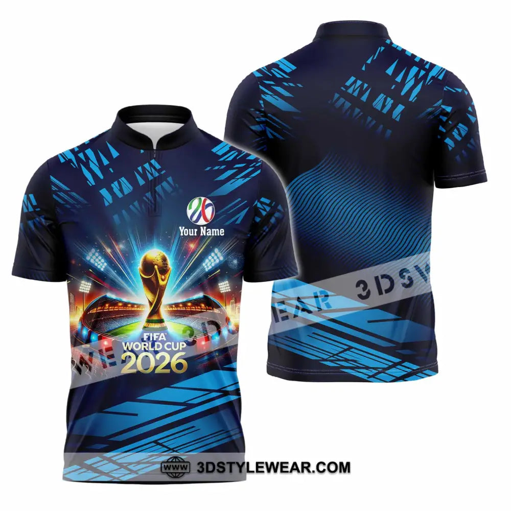 Unisex Shirt - Custom Fifa World Cup 2026 3D Shirt Zipper Polo Shirt / S T-shirt