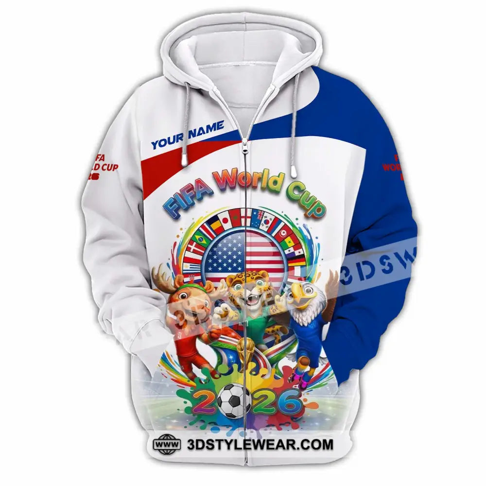 Unisex Shirt - Custom Fifa World Cup 2026 Shirt - Zipper Hoodie / S - T-shirt