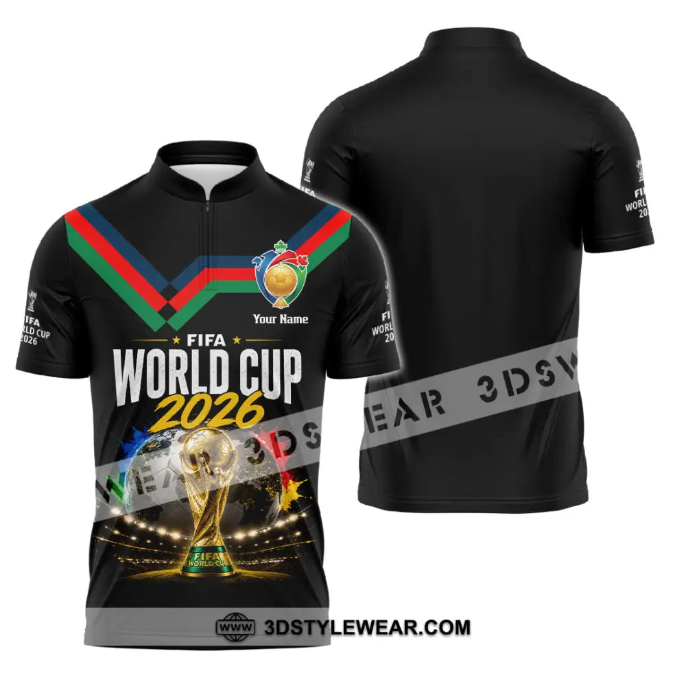Unisex Shirt - Custom FIFA World Cup 2026 Shirt - Zipper Polo Shirt / S - T-shirt