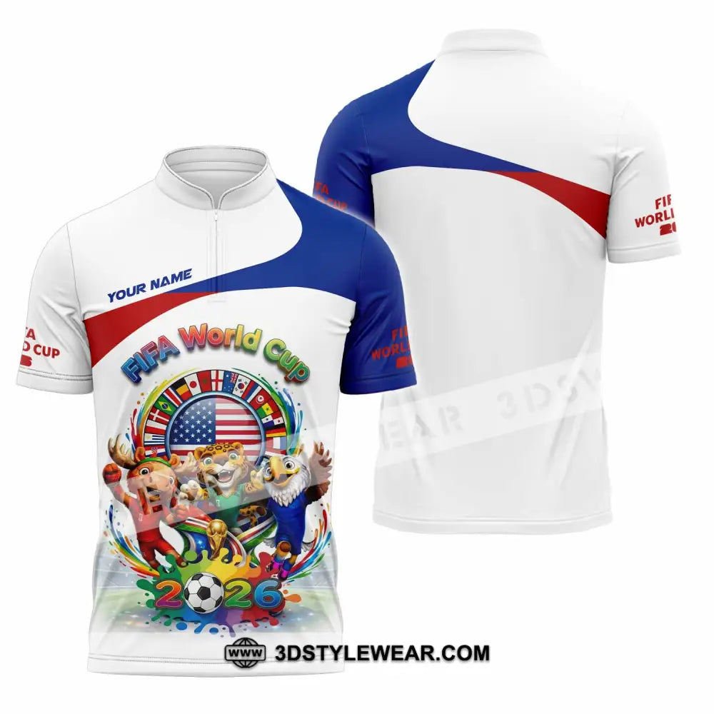 Unisex Shirt - Custom Fifa World Cup 2026 Shirt - Zipper Polo Shirt / S - T-shirt
