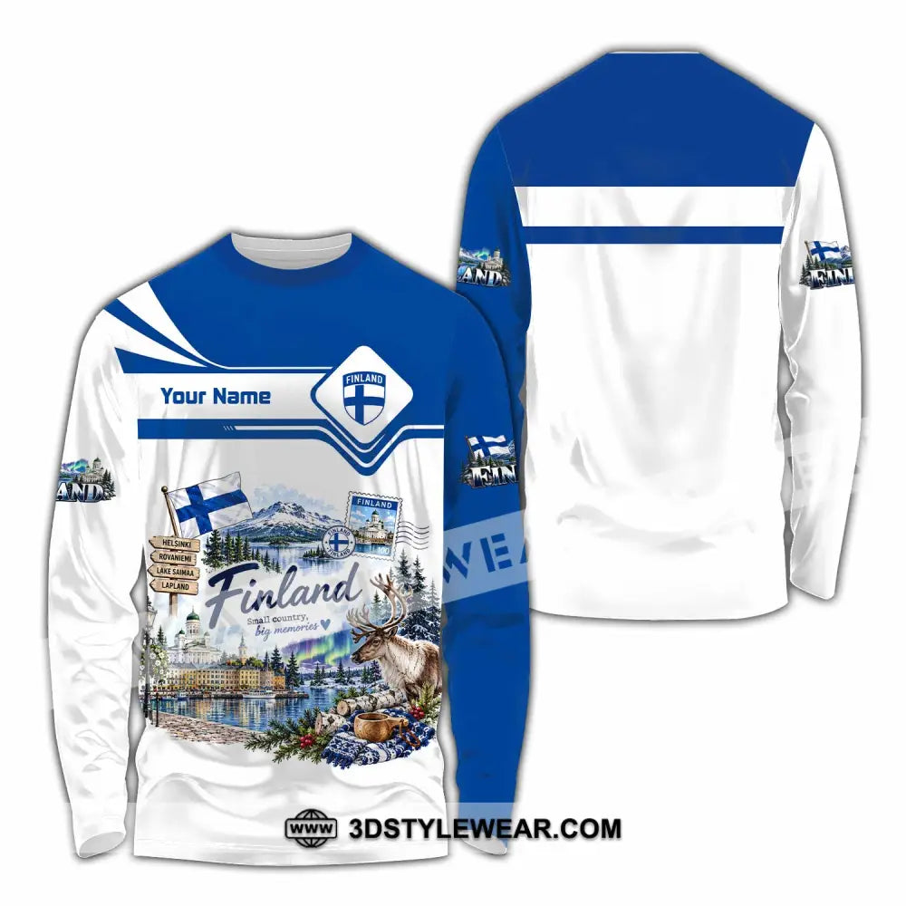 Unisex Shirt - Custom Finland Shirt - Long Sleeve Shirt / S - T-shirt