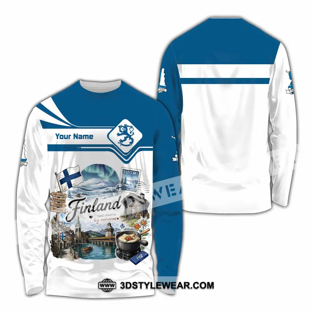 Unisex Shirt - Custom Finland Shirt - Long Sleeve Shirt / S - T-shirt