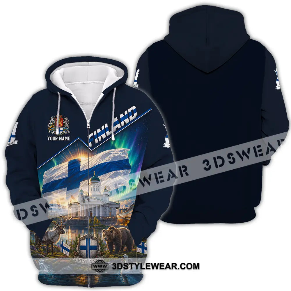 Unisex Shirt - Custom Finland Shirt - Zipper Hoodie / S - T-shirt