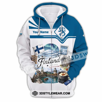 Unisex Shirt - Custom Finland Shirt - Zipper Hoodie / S - T-shirt