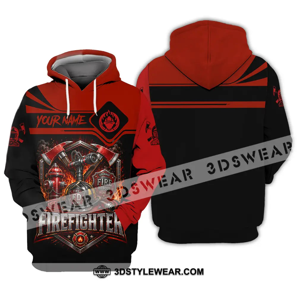 Unisex Shirt - Custom Fire Fighter Shirt - Hoodie / S - T-shirt
