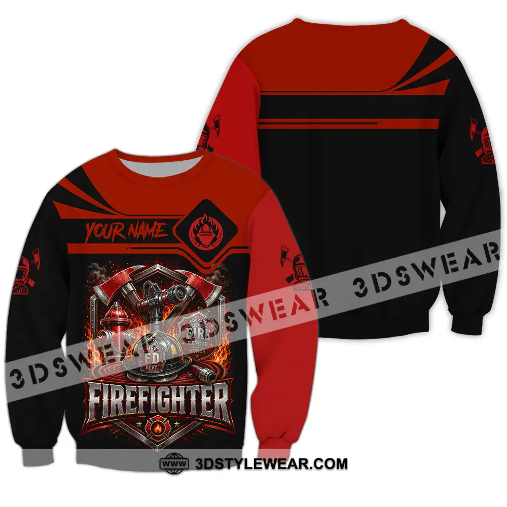 Unisex Shirt - Custom Fire Fighter Shirt - Long Sleeve / S - T-shirt