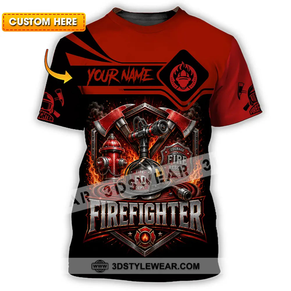Unisex Shirt - Custom Fire Fighter Shirt - T-Shirt / S - T-shirt
