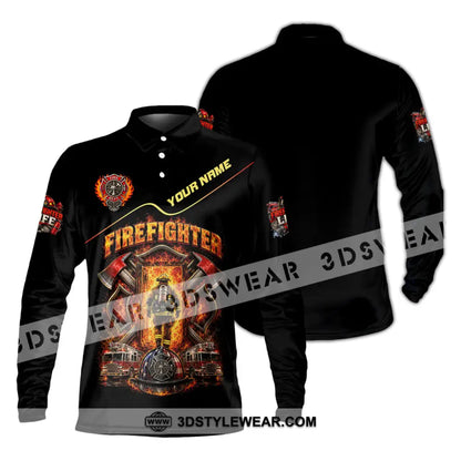 Unisex Shirt - Custom Firefighter Shirt - Long Sleeve Polo / S - T-shirt