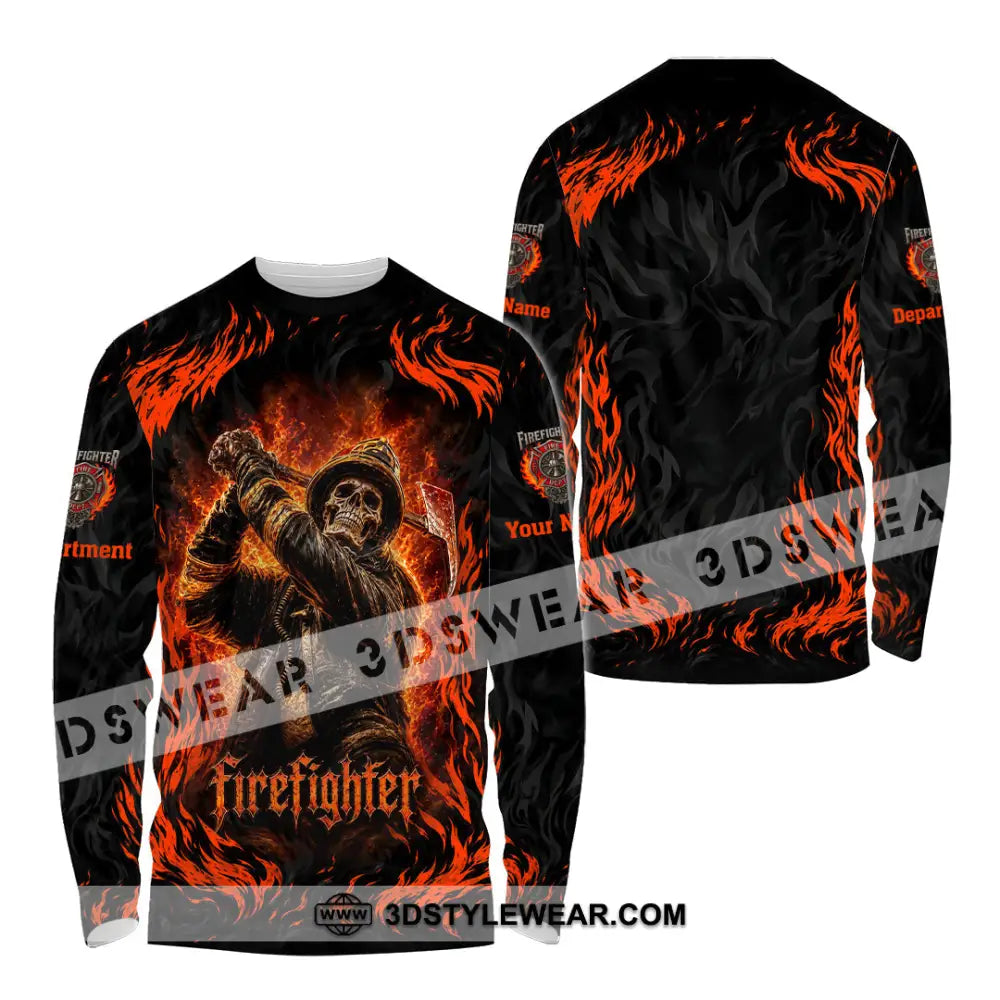Unisex Shirt - Custom Firefighter Shirt - Long Sleeve Shirt / S - T-shirt