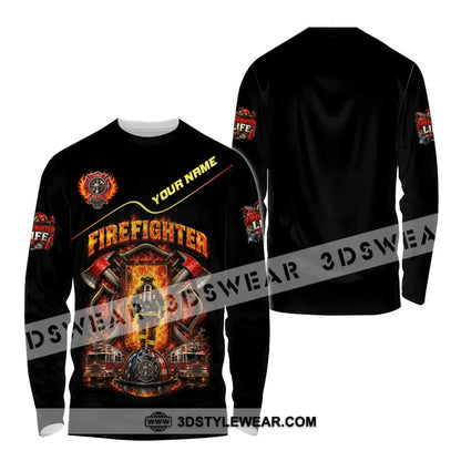 Unisex Shirt - Custom Firefighter Shirt - Long Sleeve Shirt / S - T-shirt