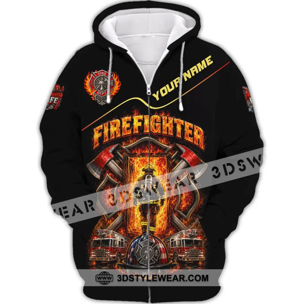Unisex Shirt - Custom Firefighter Shirt - Zipper Hoodie / S - T-shirt