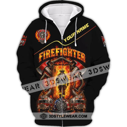 Unisex Shirt - Custom Firefighter Shirt - Zipper Hoodie / S - T-shirt