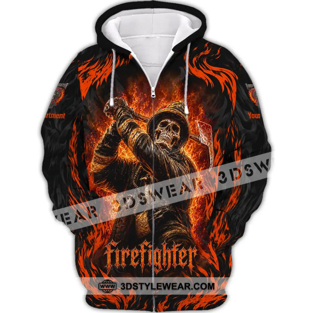 Unisex Shirt - Custom Firefighter Shirt - Zipper Hoodie / S - T-shirt