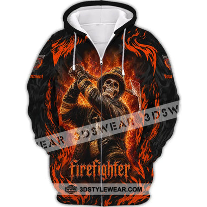 Unisex Shirt - Custom Firefighter Shirt - Zipper Hoodie / S - T-shirt