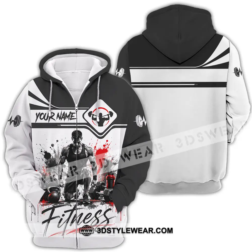 Unisex Shirt - Custom Fitness Shirt - Zipper Hoodie / S - T-shirt