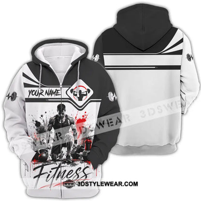 Unisex Shirt - Custom Fitness Shirt - Zipper Hoodie / S - T-shirt