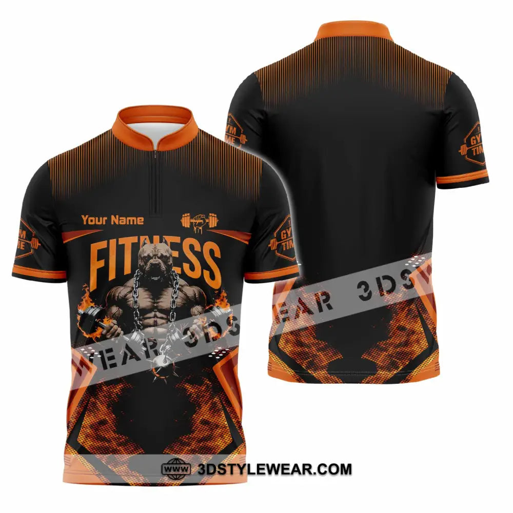 Unisex Shirt - Custom Fitness Shirt - Zipper Polo Shirt / S - T-shirt